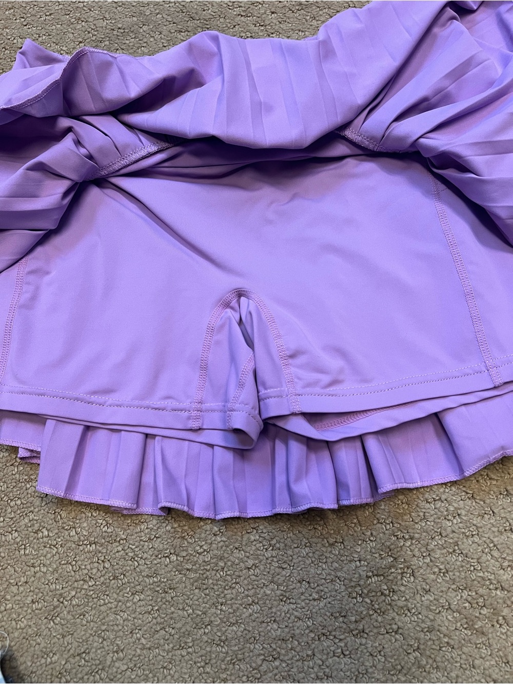 Women’s Lavender Pleated Tennis Skort - Picture 3 of 5